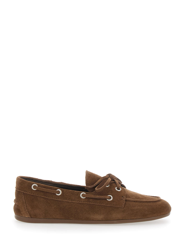 BOAST SUEDE Brown Wedges with Upper and Rubber Sole Loafers