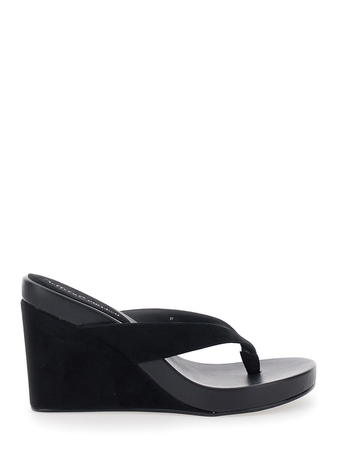 LIEZEL SUEDE Wedge Shoes in Black Wedges