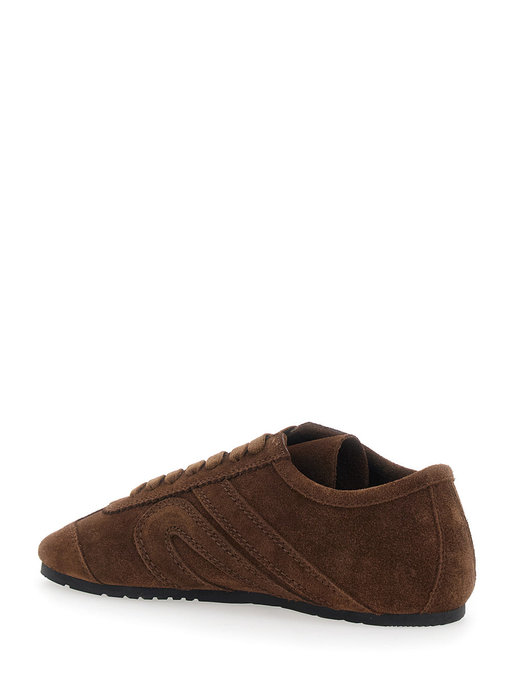 Brown Aleta Sneakers With Leather Upper And Rubber Sole For Women