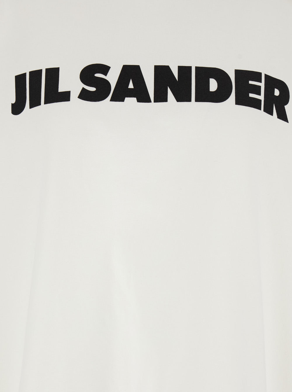 Crew Neck T-Shirt with Maxi Logo Lettering on the Front in White Cotton for Men Tshirts And Polo Shirts