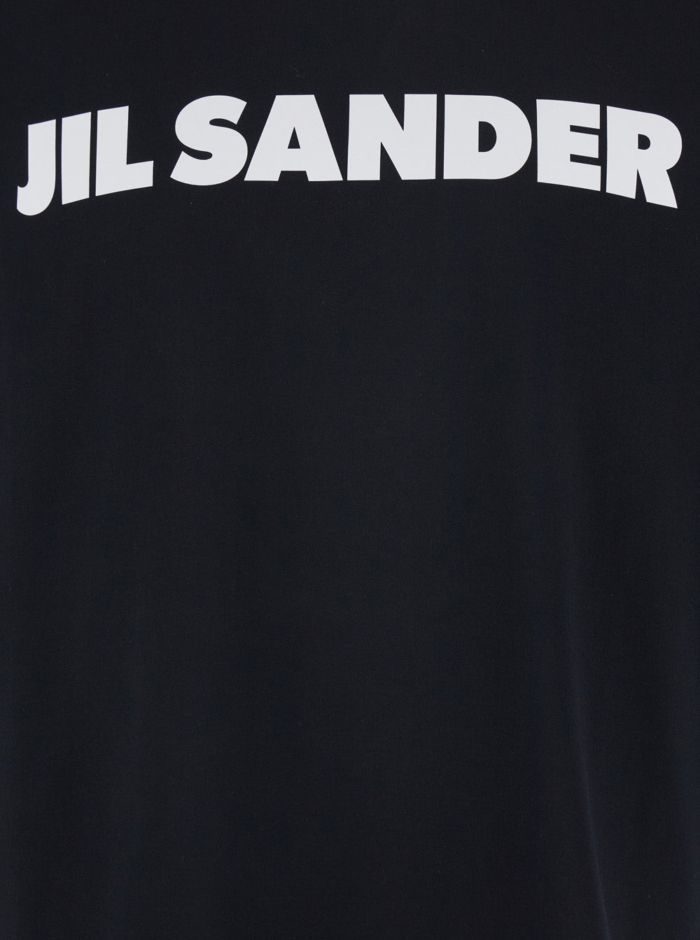 Black Crew Neck T-Shirt with Maxi Logo Lettering on the Front for Men Cotton Tshirts And Polo Shirts