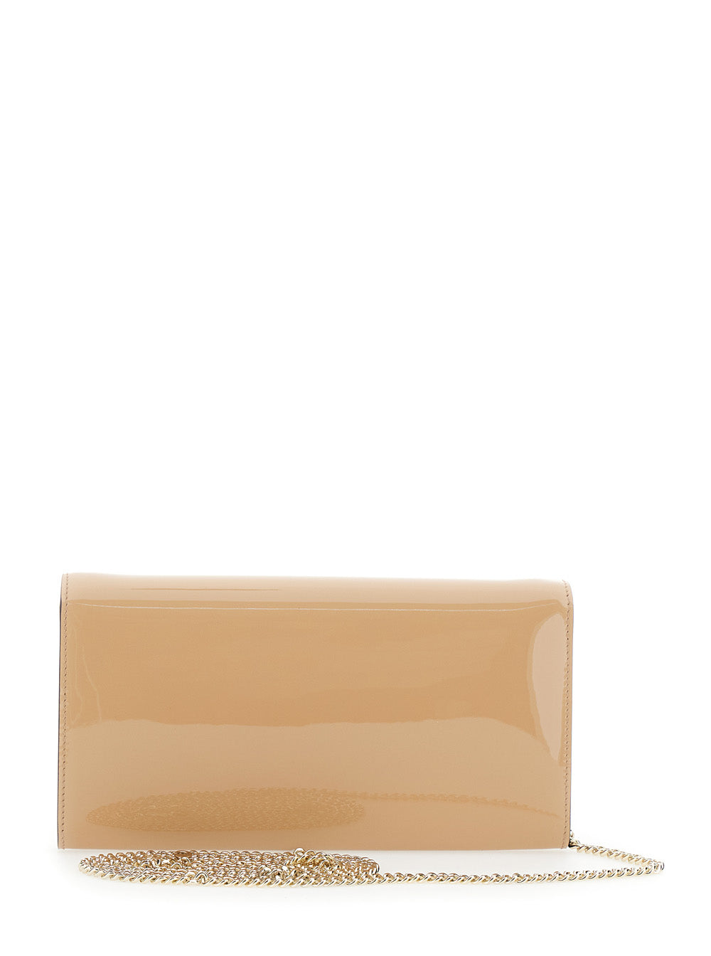 Clutch Emmie with Chain Strap and Patent Leather Envelope Design for Women Pink Clutches Pochettes