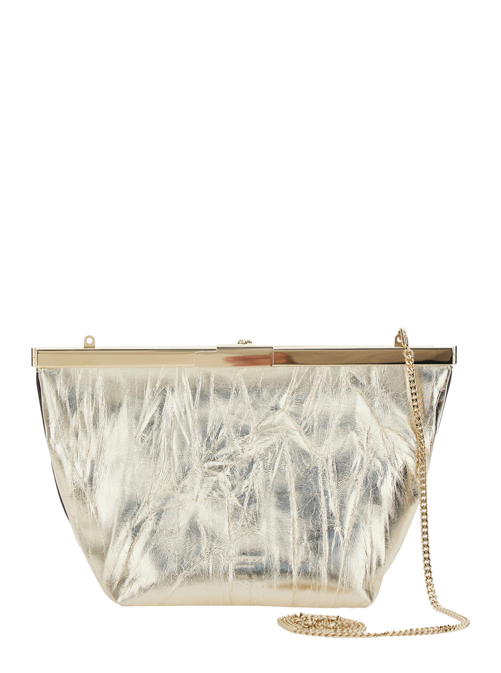 GANACHE Clutch Bag with Metallic Leather Detail Clutches And Pochettes