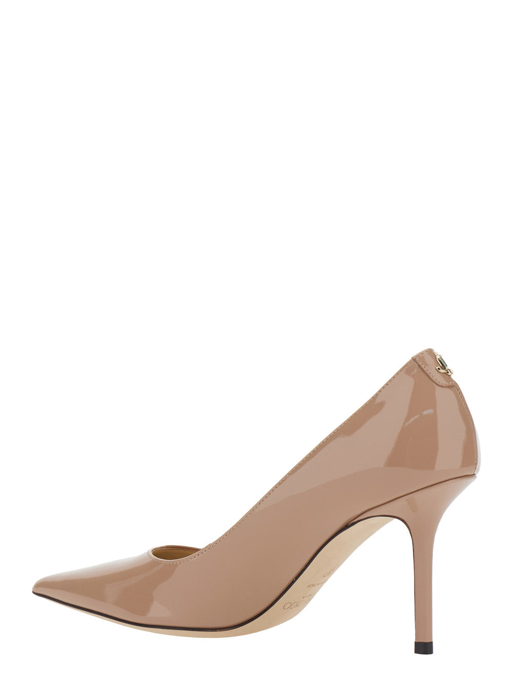 Love Pink Pumps with HIgh Stiletto Heel and Logo Plaque on the Rear in Leather Woman Calf Heels