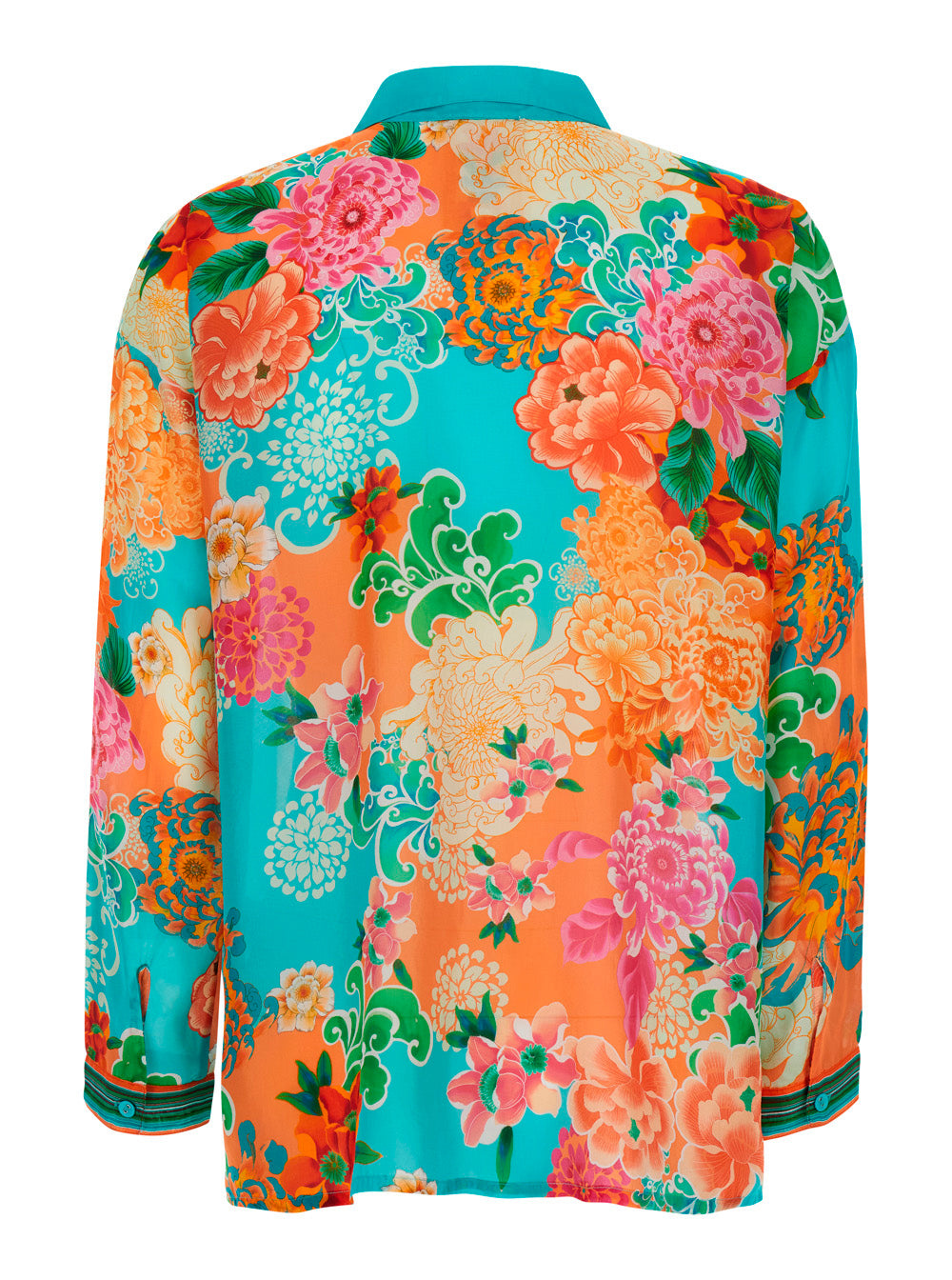 The Audrey Button Up Shirt Multicolor With Collar And Front Closure Cotton For Women Blouses