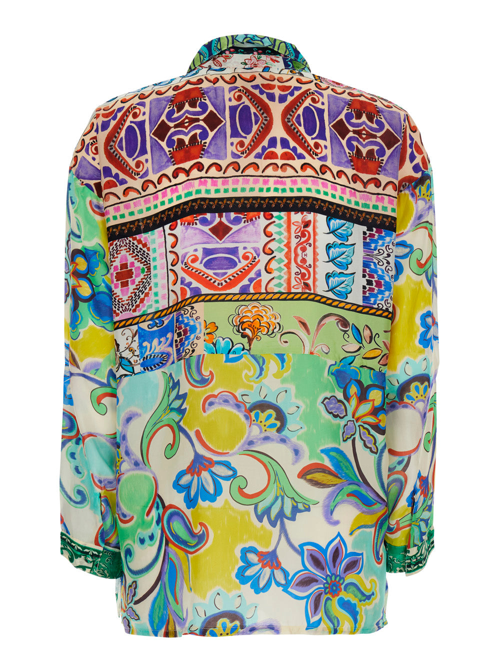 Tunic The Audrey Multicolor With Print Details And V-Neck Viscose For Women Shirts Blouses