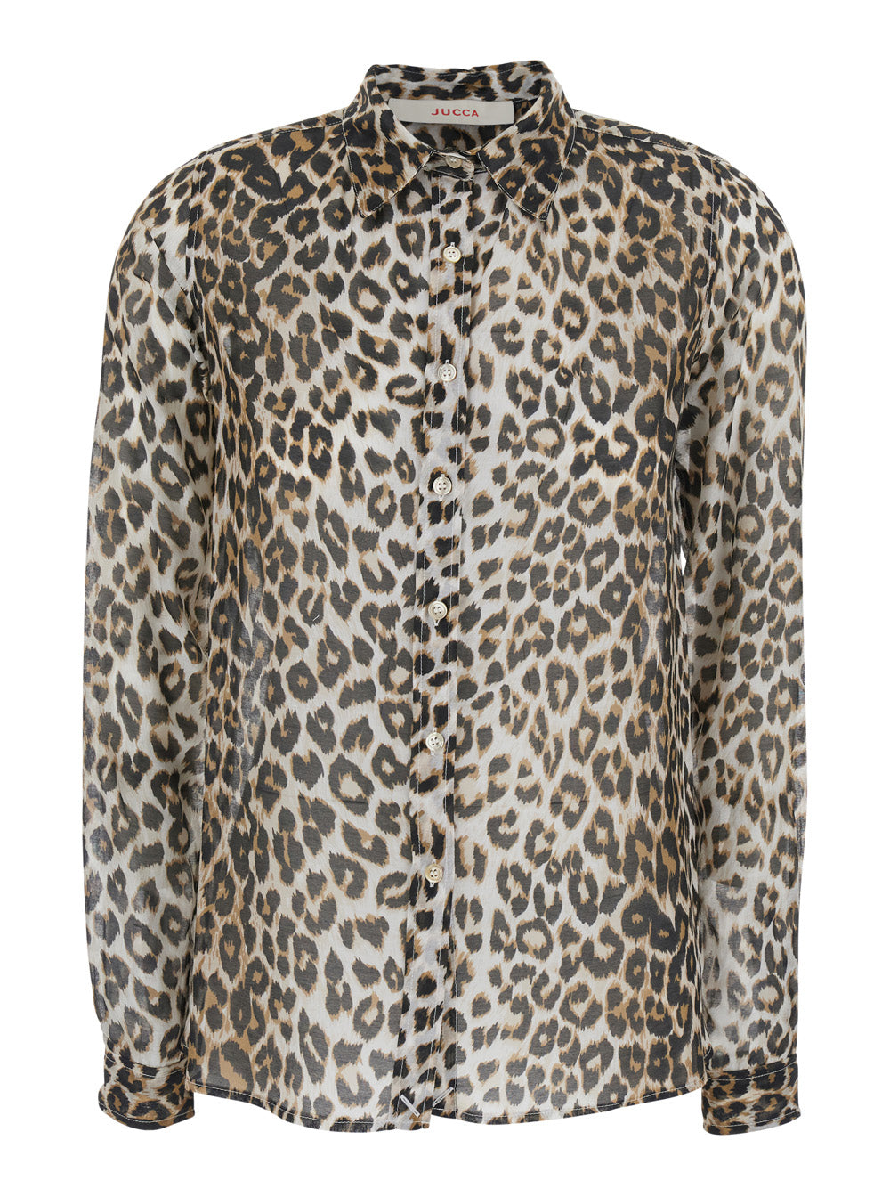 Brown Animalier Shirt With Animal Print Cotton For Women And Blouses