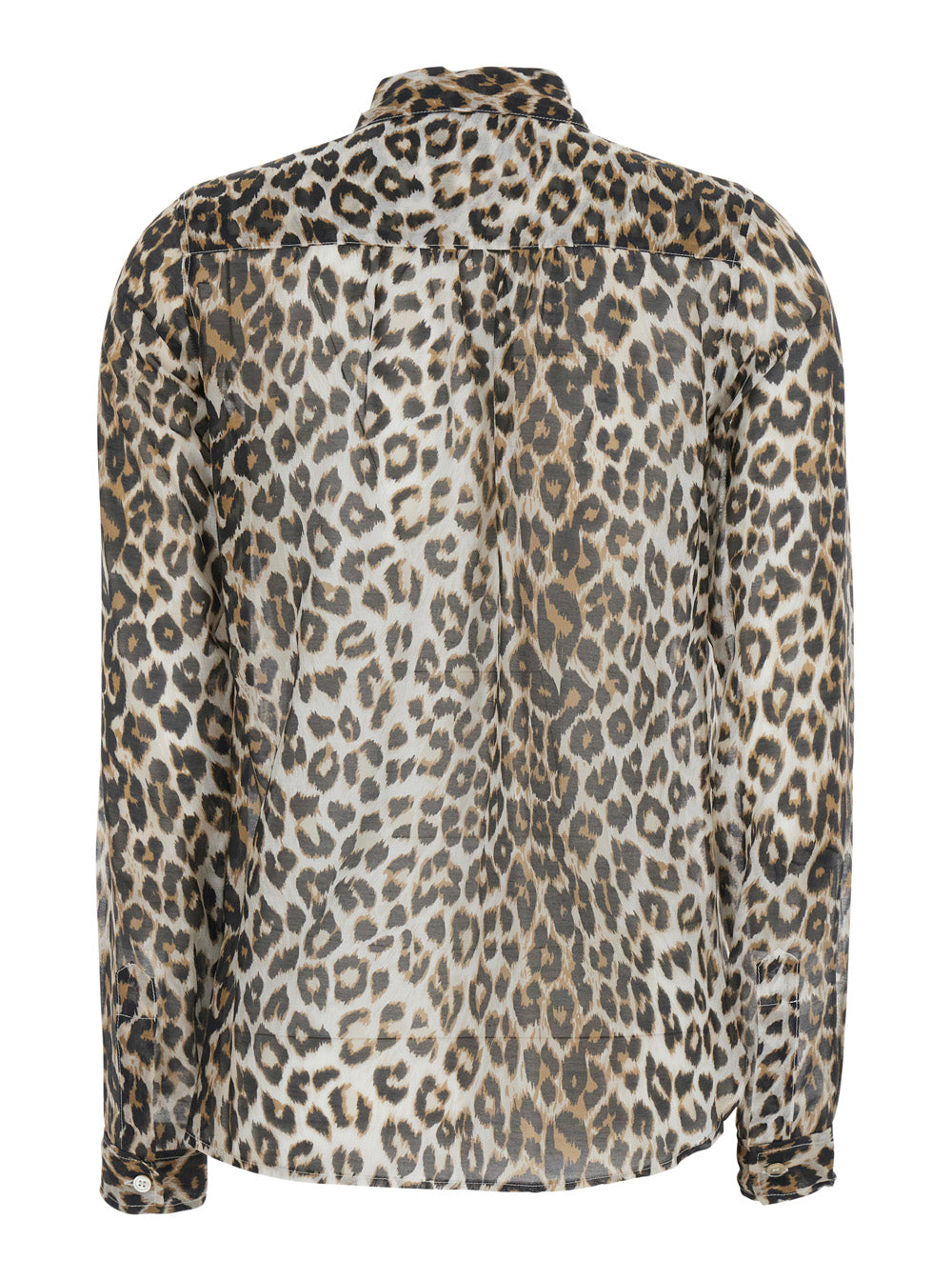 Brown Animalier Shirt With Animal Print Cotton For Women And Blouses