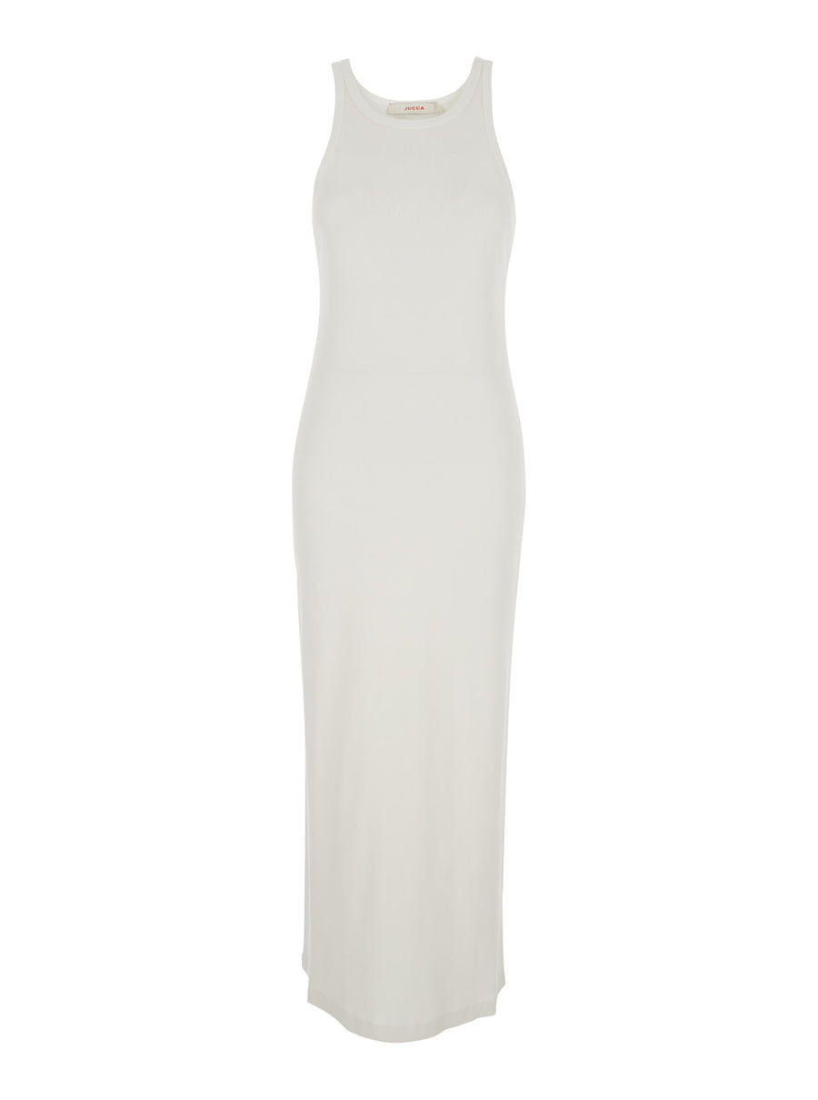 Dress Long White Viscose