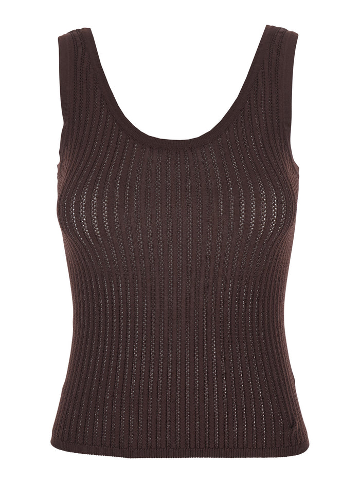 COTTON ROUND NECK PULL Brown Sweater for Women Jersey