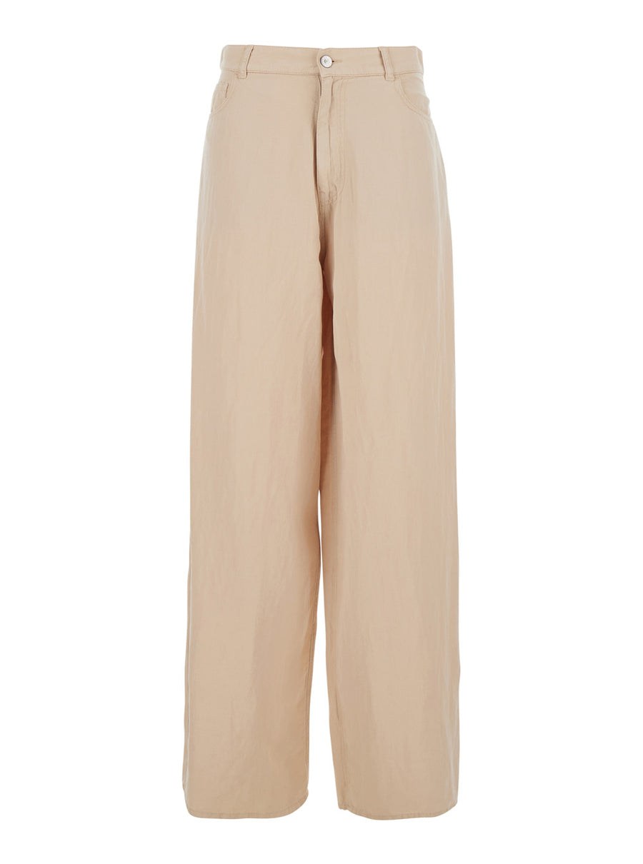 Trousers Tencel Beige