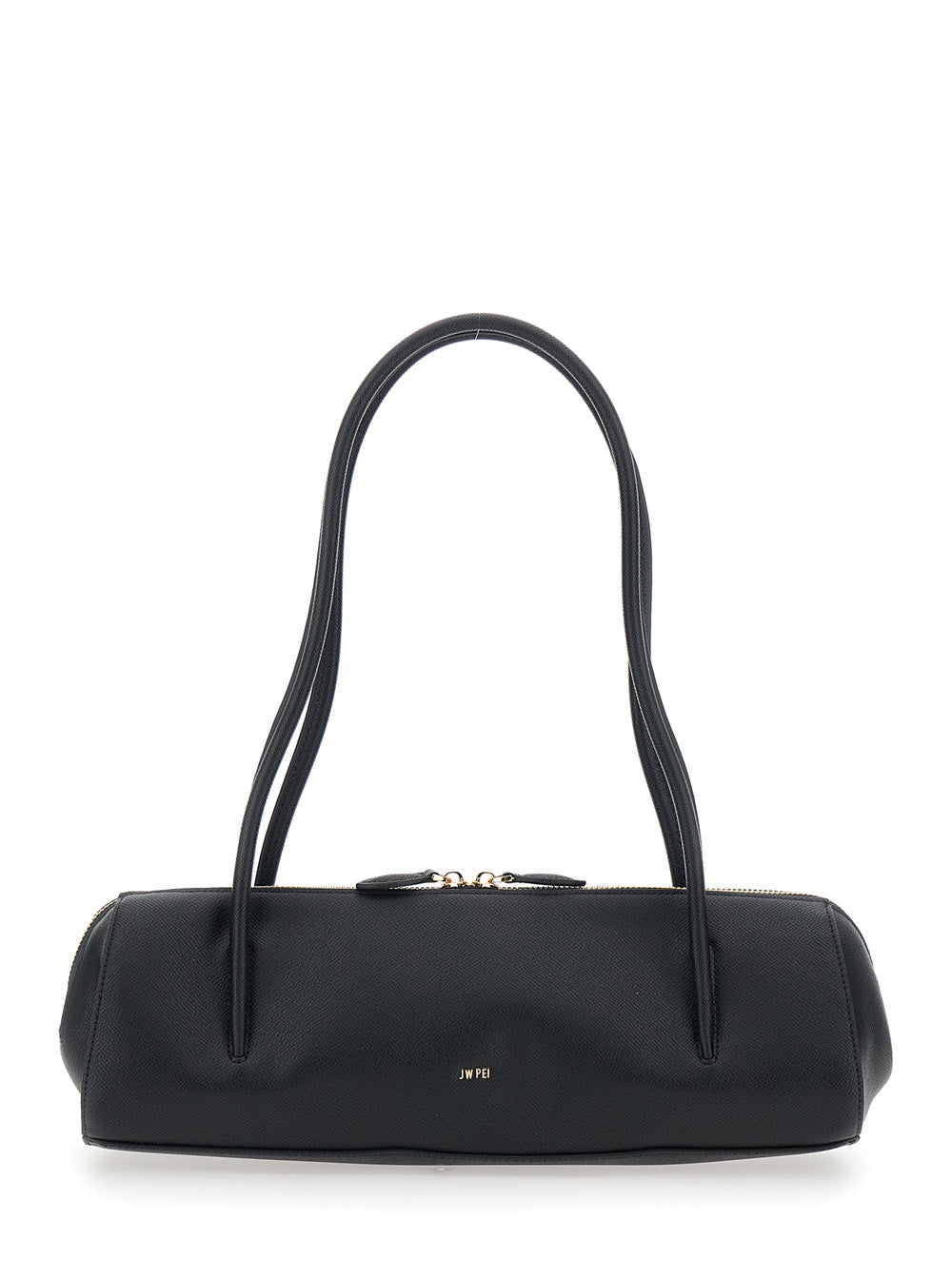 Shoulder Bag Nova with Two Top Handles and Logo Lettering on the Front in Ecoleather Black Women Polyester Polyurethane