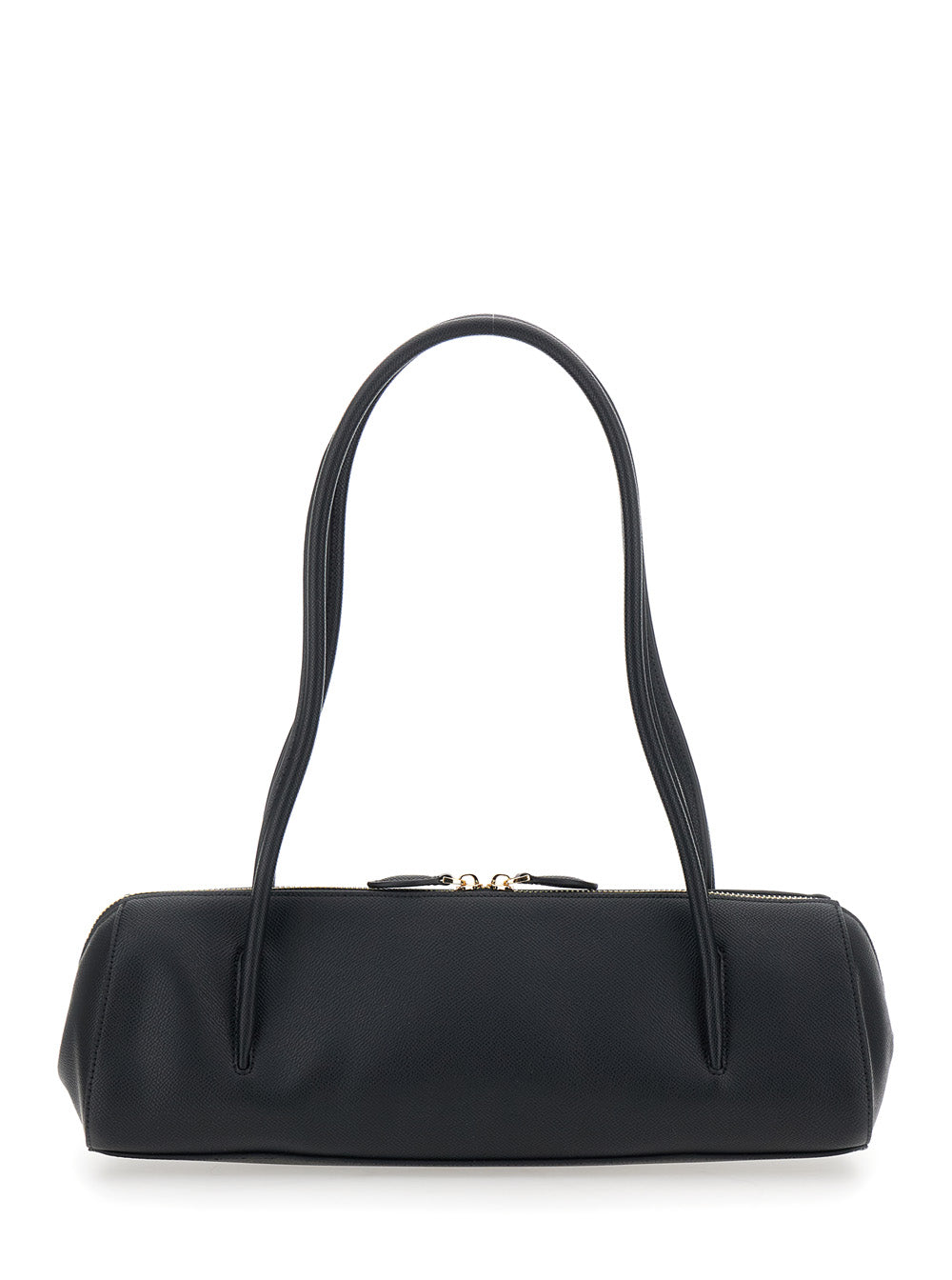 Shoulder Bag Nova with Two Top Handles and Logo Lettering on the Front in Ecoleather Black Women Polyester Polyurethane