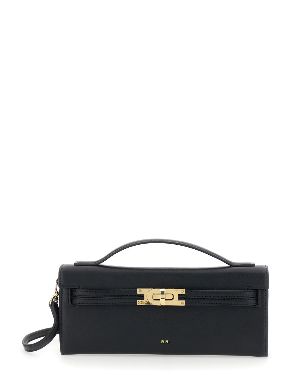 Handbag Bria With Adjustable And Removable Shoulder Strap Turn Lock Closure On The Front Black Ecoleather For Women Polyester Polyurethane Hand Bags