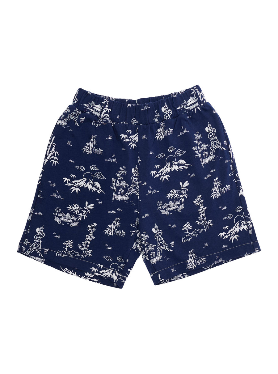 Bermuda Shorts Blue Cotton