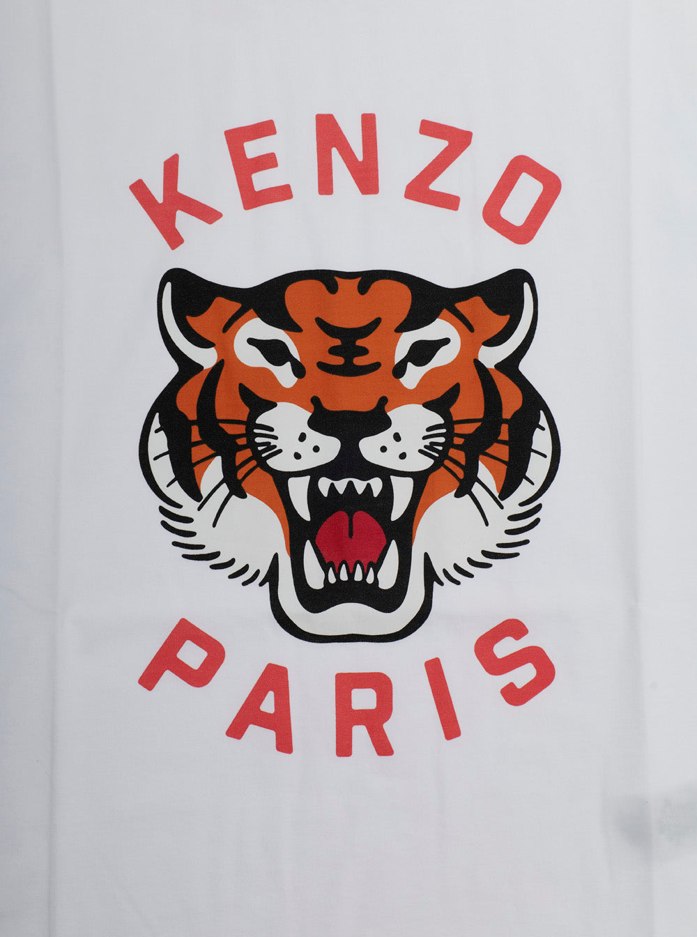 T-Shirt Logo Crew Neck with Front Print in White Cotton for Kids Tshirts And Polo Shirts