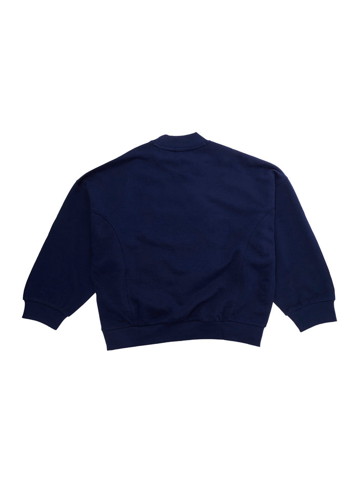 Blue UNISEX Hoodie with Front Logo in Cotton for Men Blu Sweatshirts