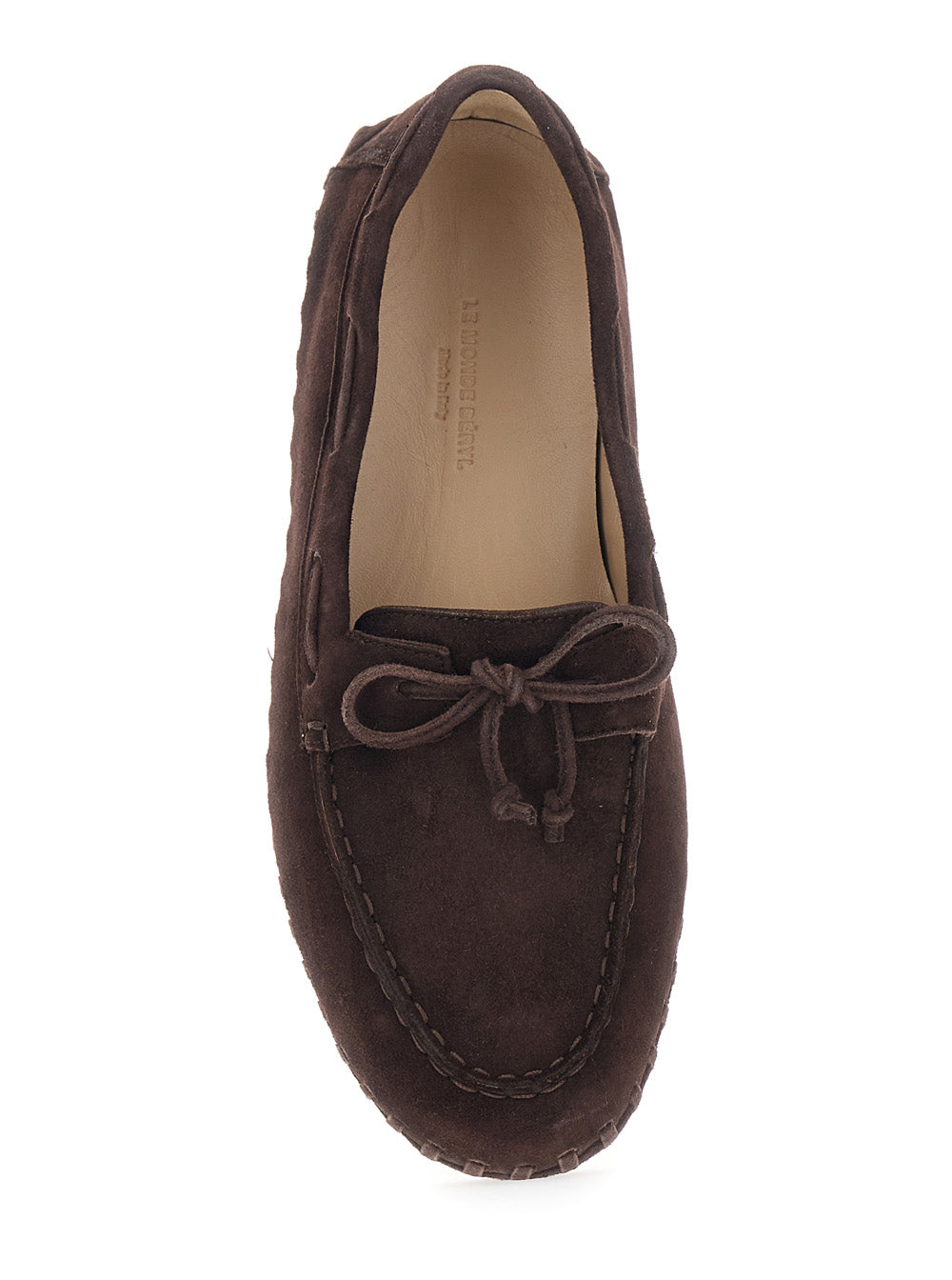 Loafers LE MONDE BERYL with Suede Bow Detail Brown Women Goat