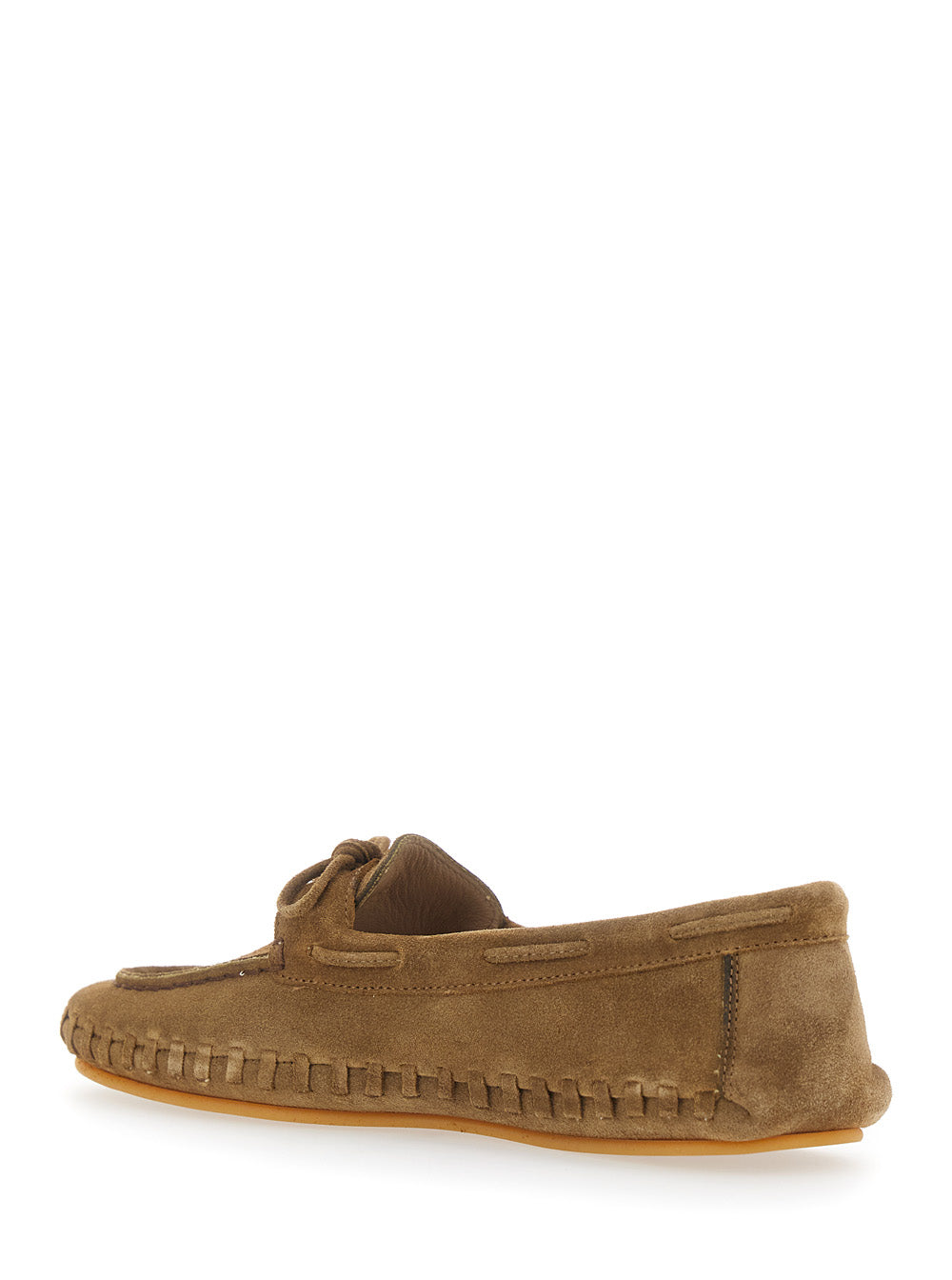 Loafers DMWSUETAU with Suede Bow Detail Beige Women Goat