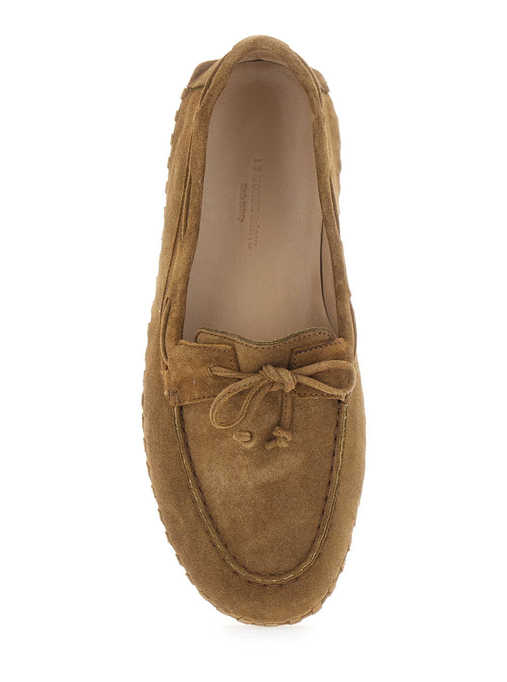 Loafers DMWSUETAU with Suede Bow Detail Beige Women Goat
