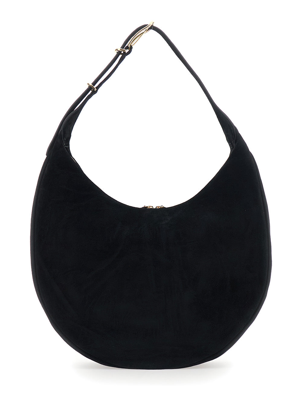 Shoulder Bag LIFFNER with Top Handle in Black Suede for Women Calf