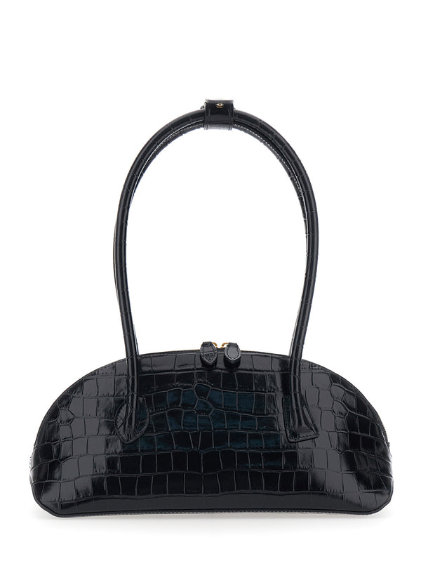 Shoulder Bag Ew Dome Black Leather Calf
