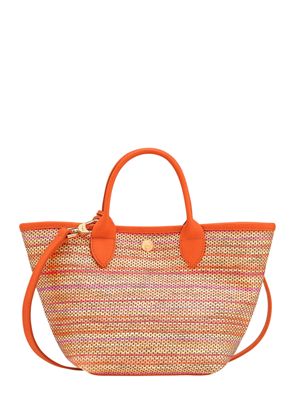 Shoulder Bag Le Panier Pliage Rainbow with Adjustable and Removable Strap Logo on the Front in Multicolor Canvas for Women Crossbody