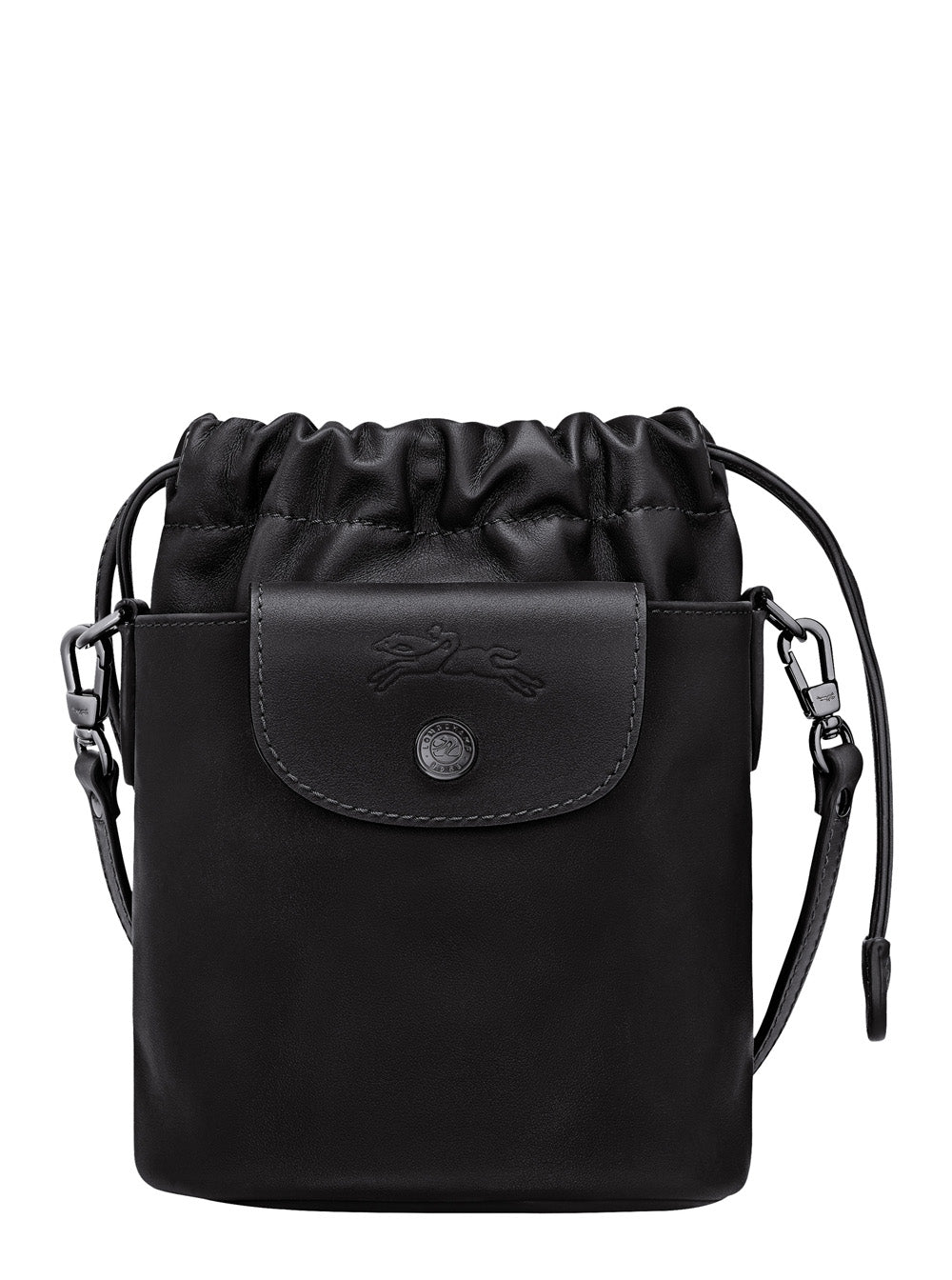 Black Shoulder Bag With Adjustable And Removable Strap Leather For Women Crossbody