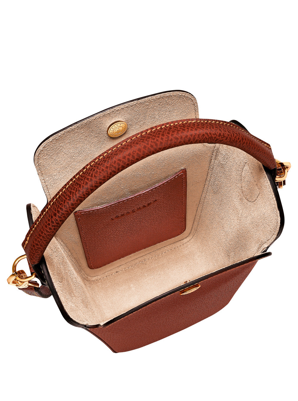 Epure Shoulder Bag With Adjustable And Removable Strap Logo Embossed On The Front Brown Leather For Women Crossbody