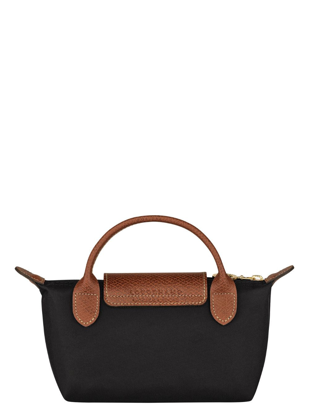 Handbag Le Pliage Original With Engraved Logo On Front Leather And Black Canvas For Women Nylon Hand Bags