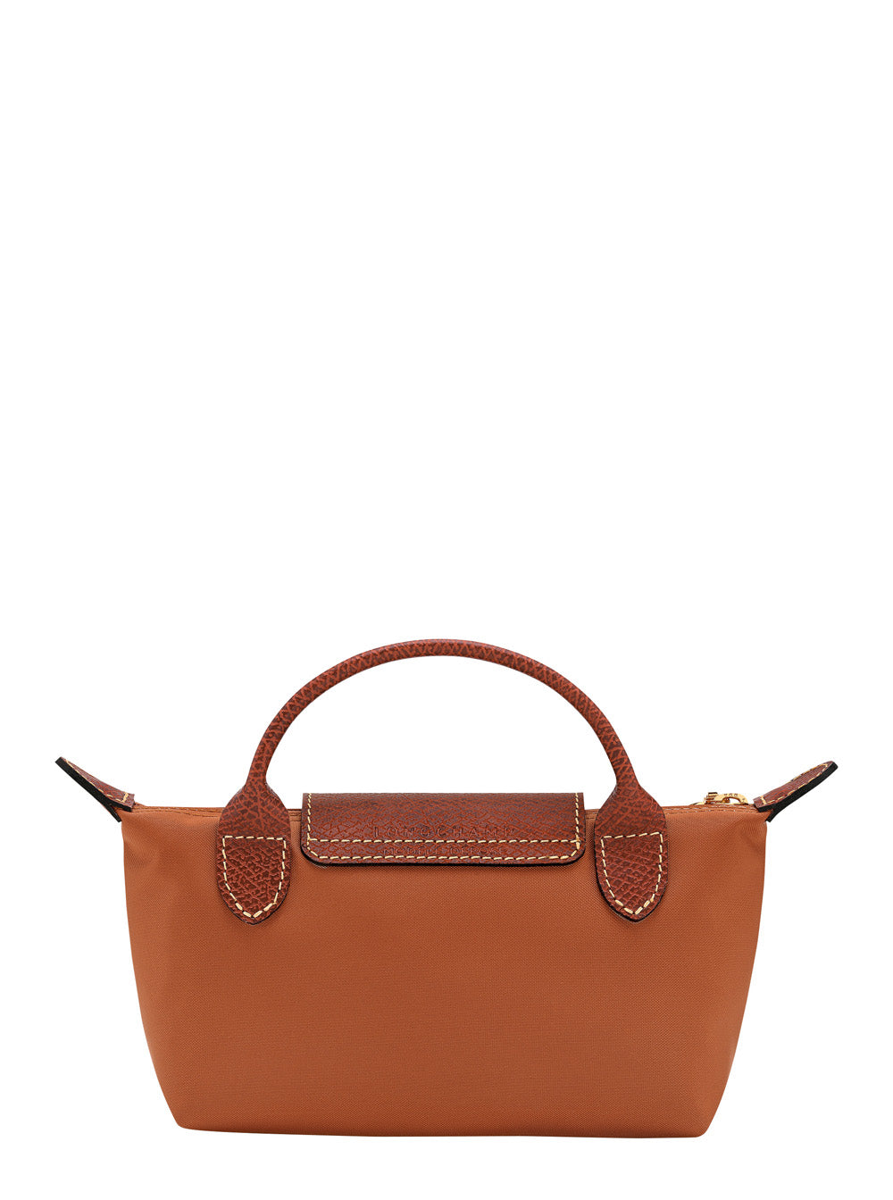 Handbag Le Pliage Original With Engraved Logo On Front Leather And Brown Canvas For Women Nylon Hand Bags
