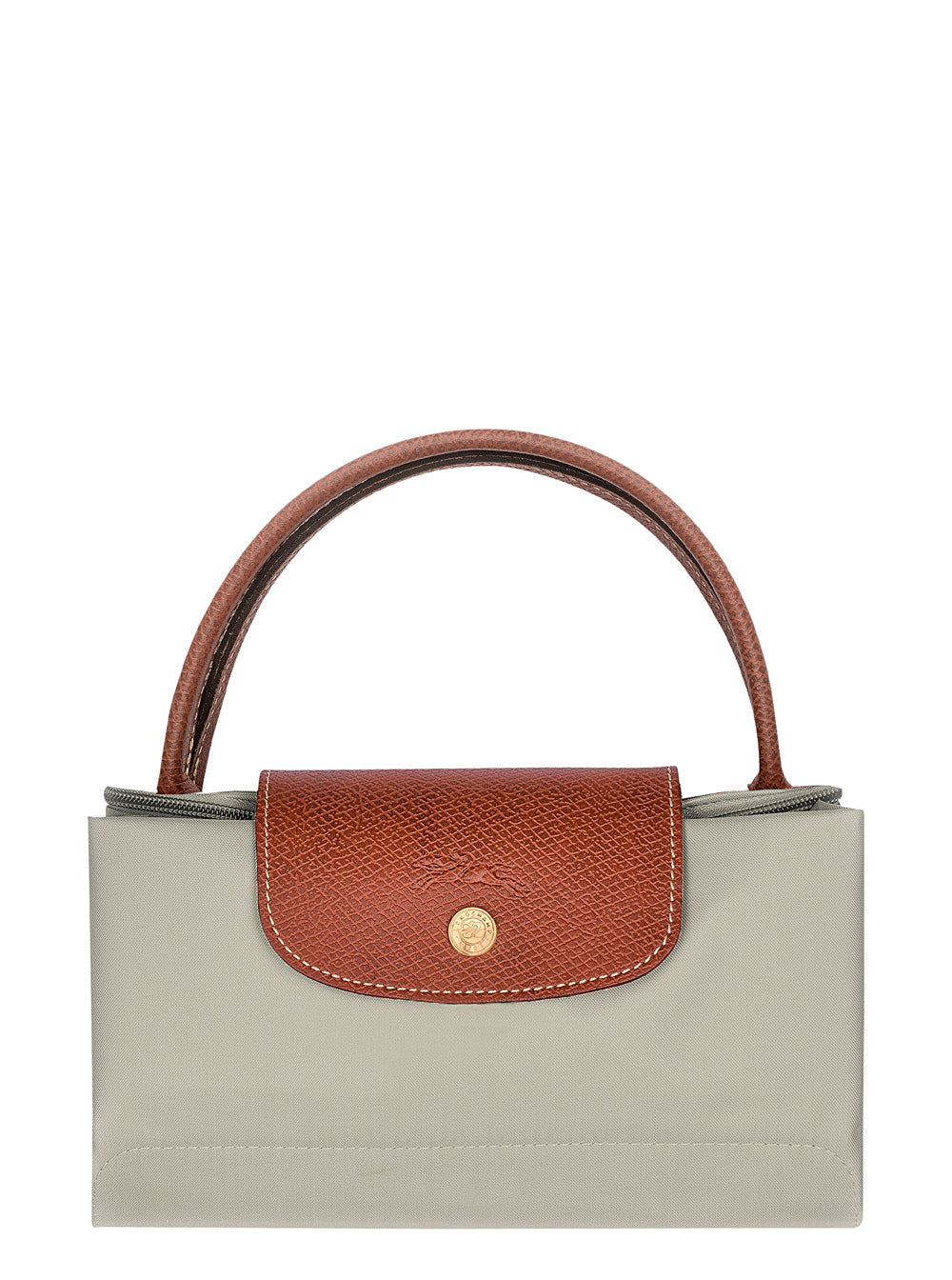 Handbag Le Pliage S With Engraved Logo Recycled Grey Fabric For Women Nylon Hand Bags