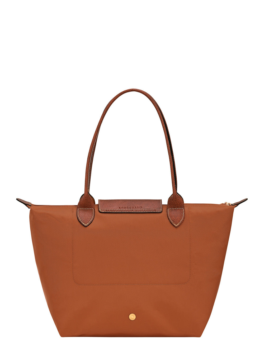 Handbag Le Pilage Original Medium With Two Top Handles And Logo Printed On The Front Brown Canvas For Women Nylon Hand Bags
