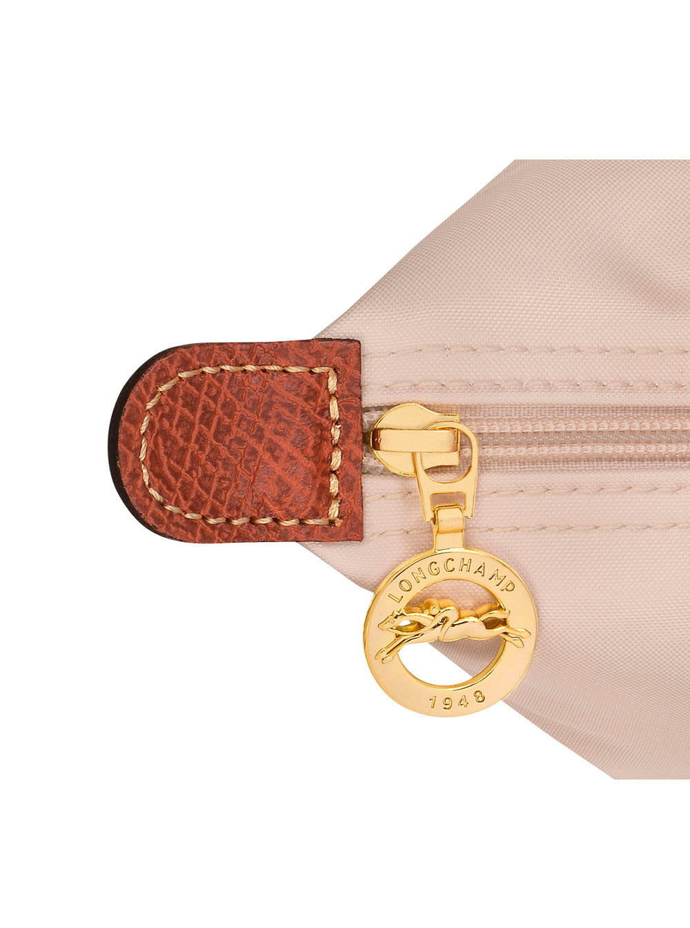 Le Pliage Original White Medium Shoulder Bag With Logo Printed Recycled Fabric For Women Nylon Hand