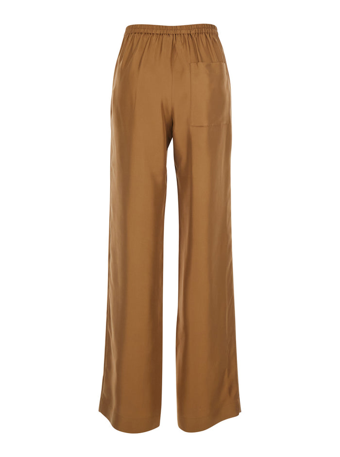 ALERA LDS - Elegant Silk Pants Brown Women Trousers