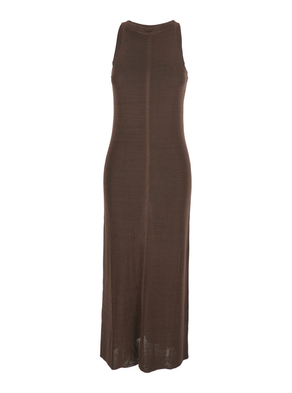 Long Dress Pablo Brown Viscose