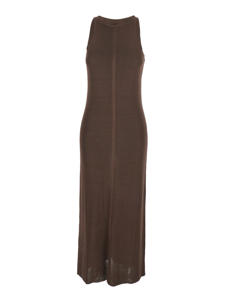 Long Dress Pablo Brown Viscose