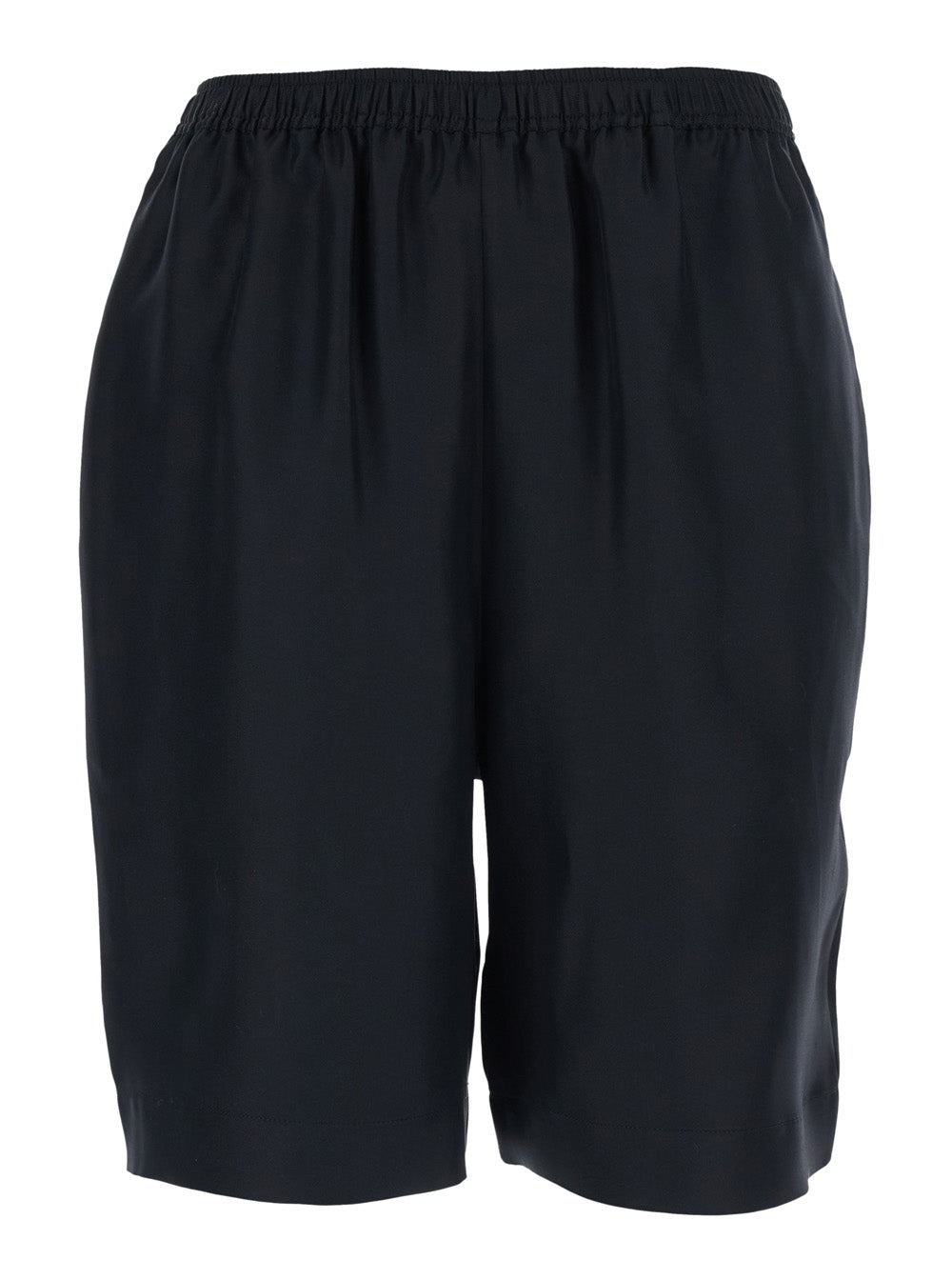 ZINIA LDS LOOSE-FIT SHORTS Black with Soft Silk Design for Women And Bermuda