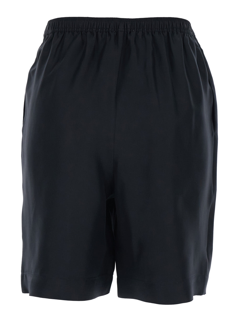 ZINIA LDS LOOSE-FIT SHORTS Black with Soft Silk Design for Women And Bermuda