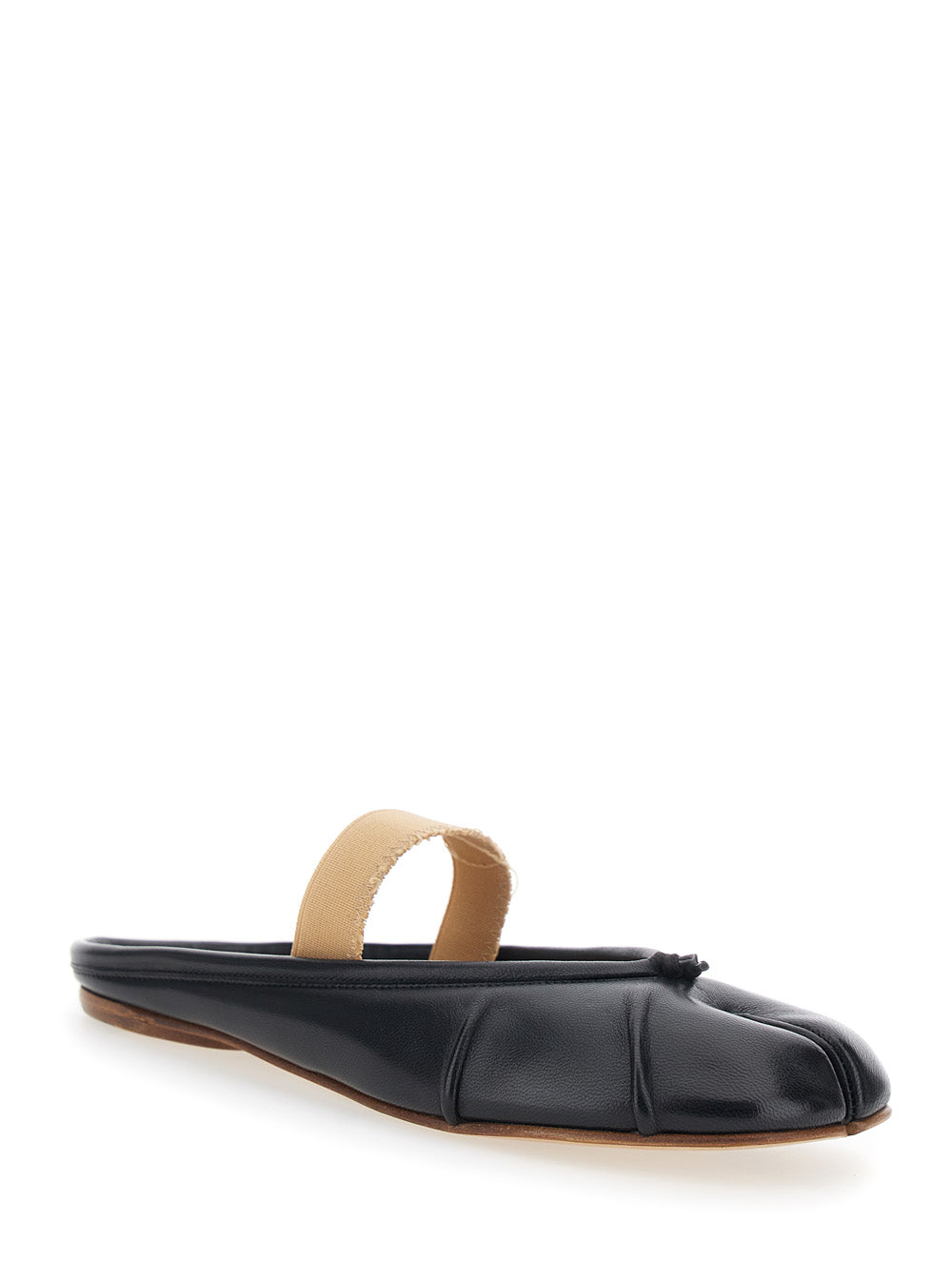 Tabi Ballerina Mule Elastic Band Black Ballerinas