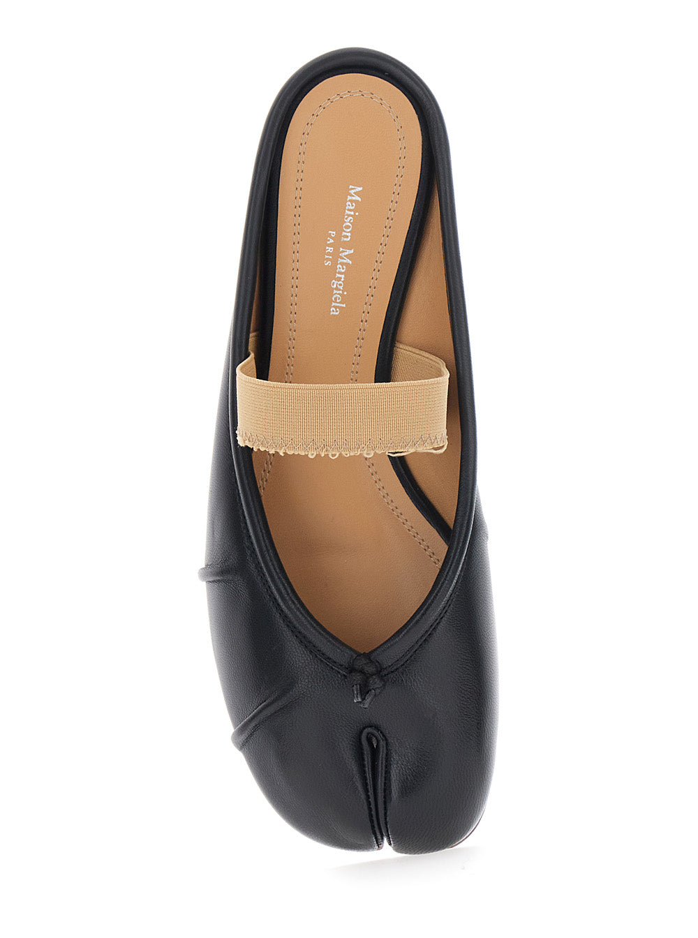Tabi Ballerina Mule Elastic Band Black Ballerinas