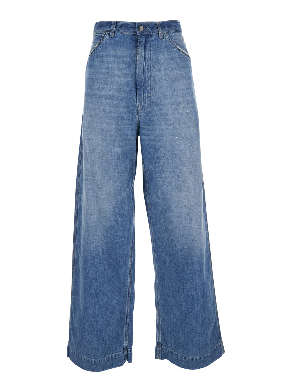 Pants Blue Jeans With Five Pockets In Cotton For Women Blu