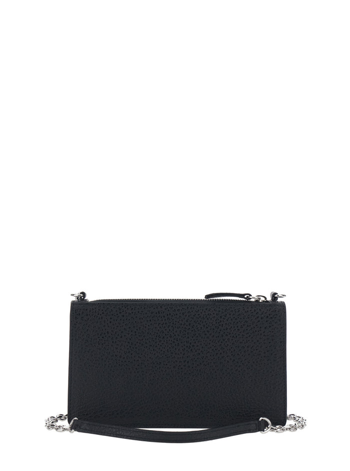 Zipped Chain Wallet With And Zip Black Unisex Mini Bags