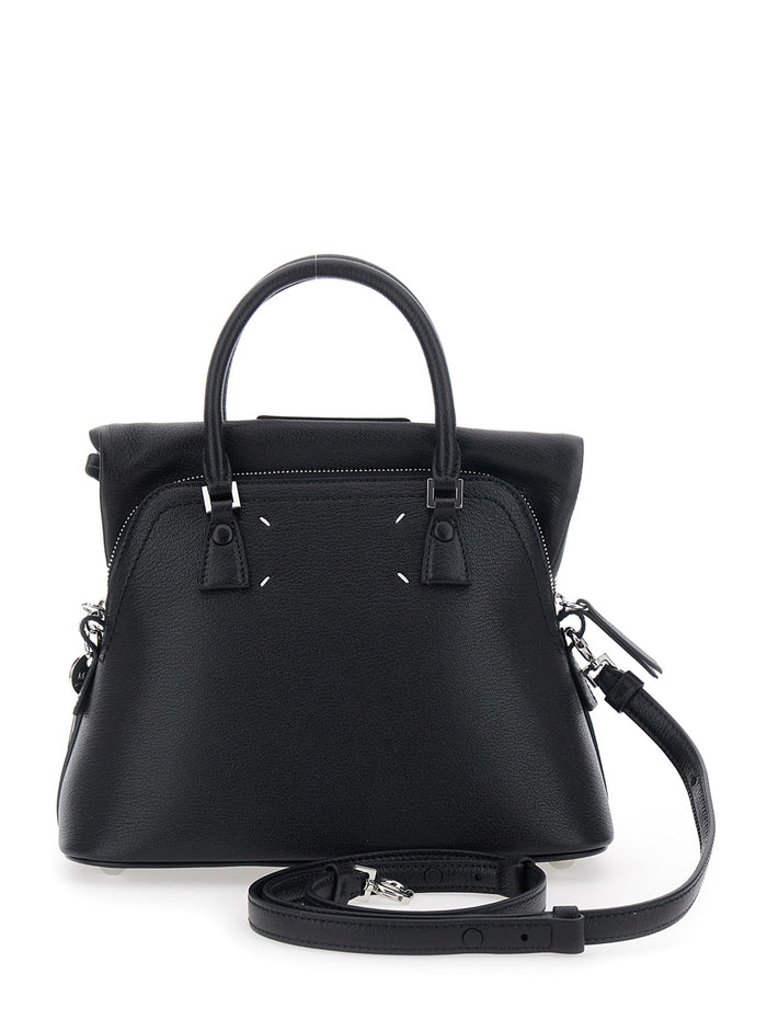 5ac Classique Mini Bag With Handles And Strap Black Leather Unisex Hand