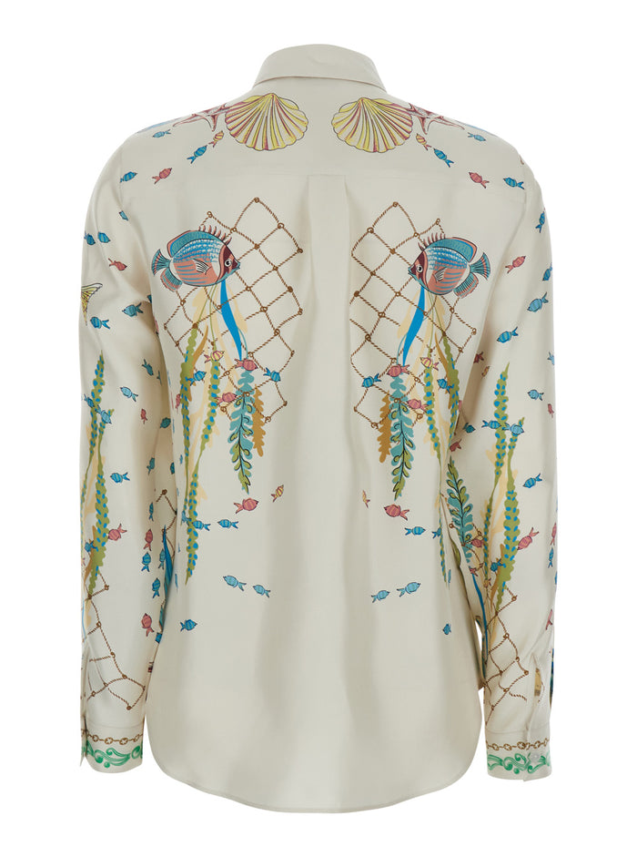 LEA SHIRT Multicolor Silk for Women And Blouses