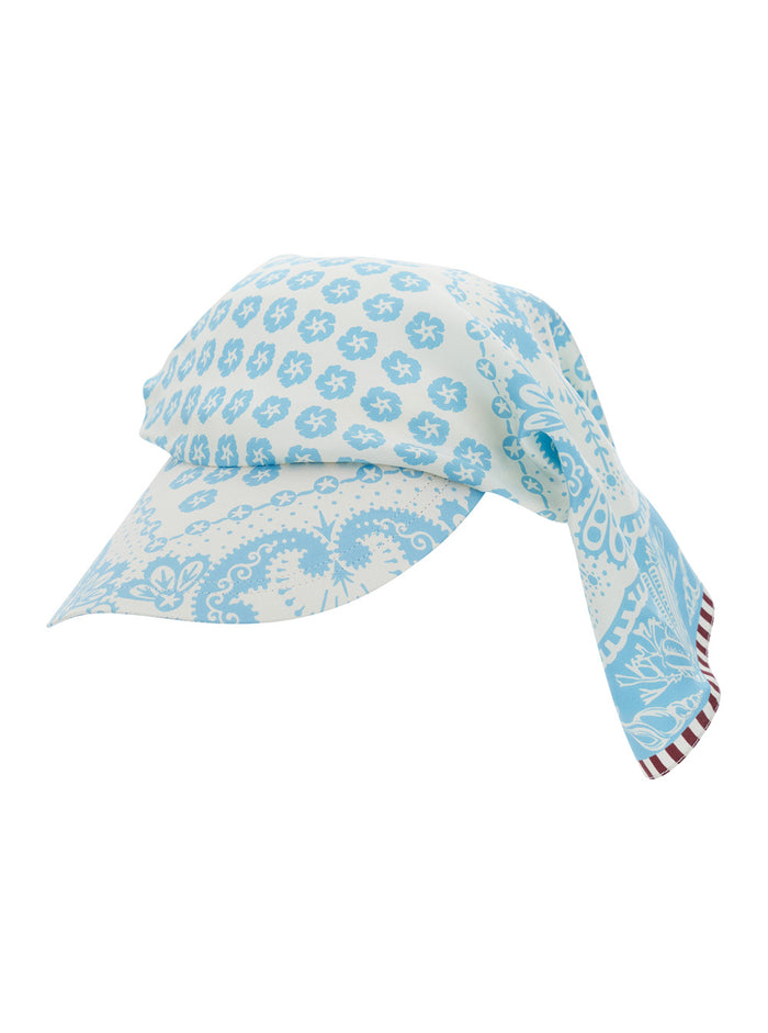 ZOEY HAT Blue Silk Womens Light And Gloves