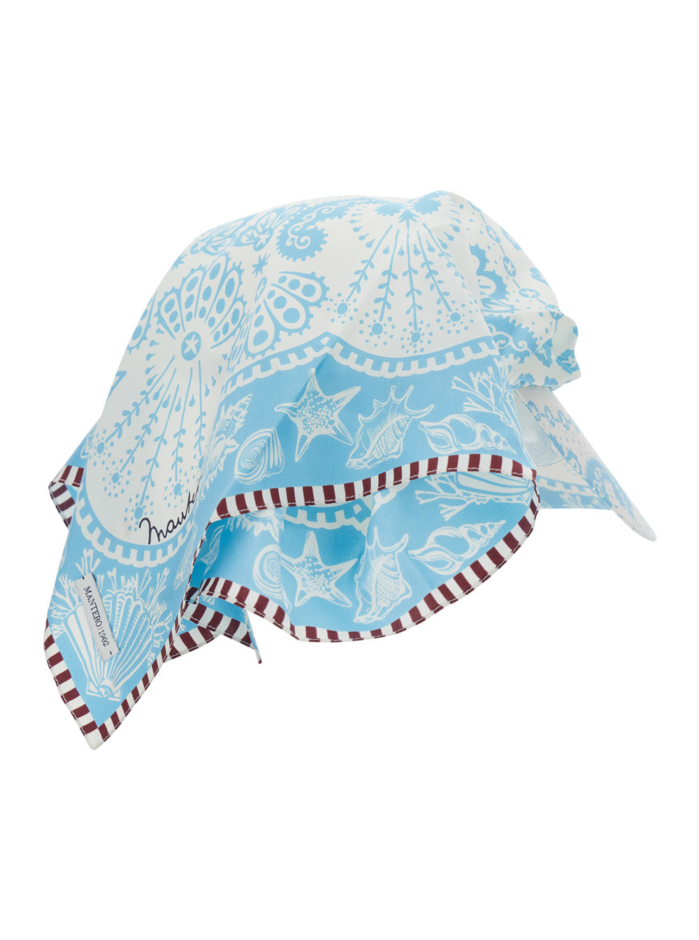 ZOEY HAT Blue Silk Womens Light And Gloves