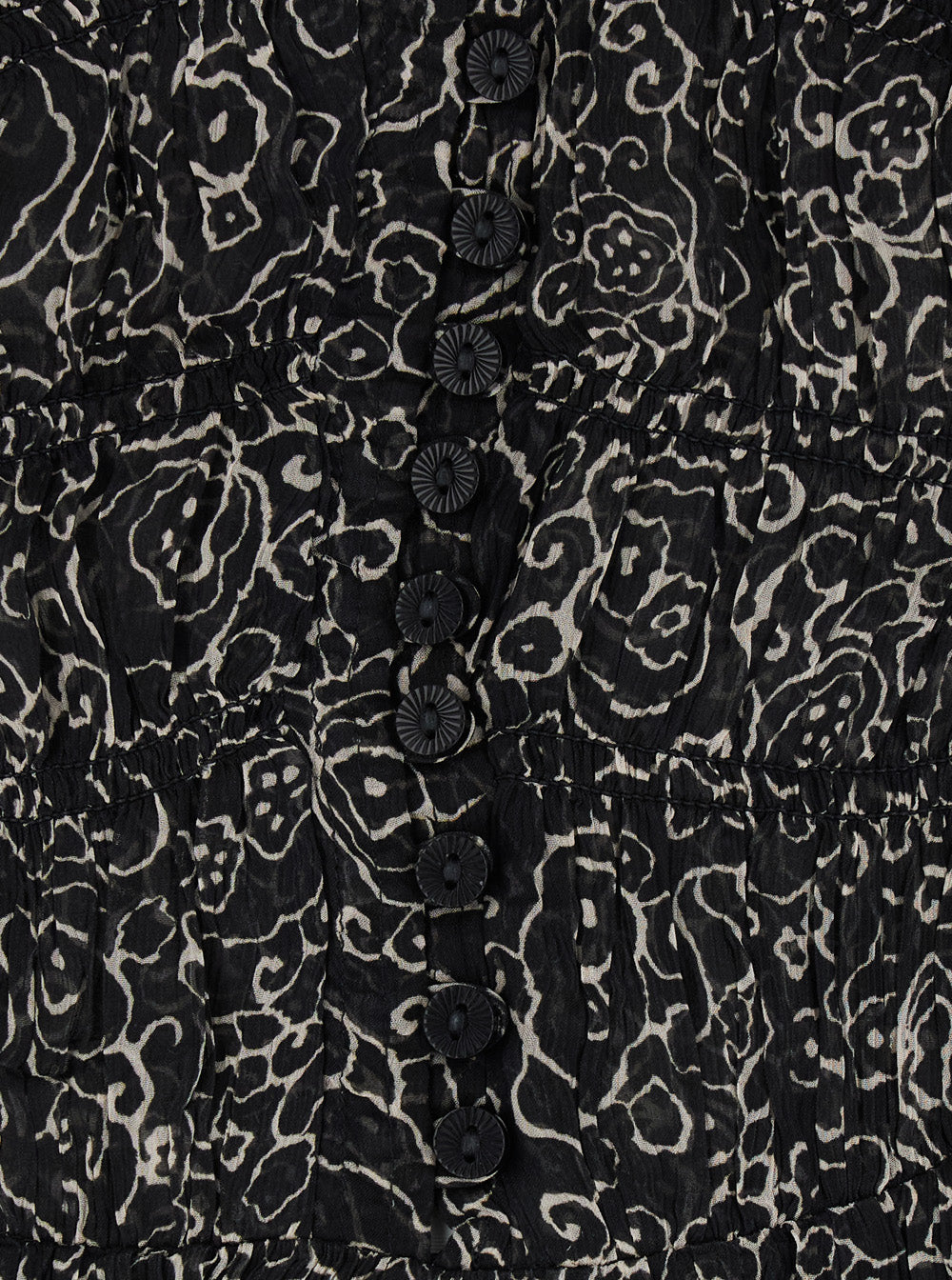 Dress Loriena With V-Neck And All-Over Print Black Fabric For Women