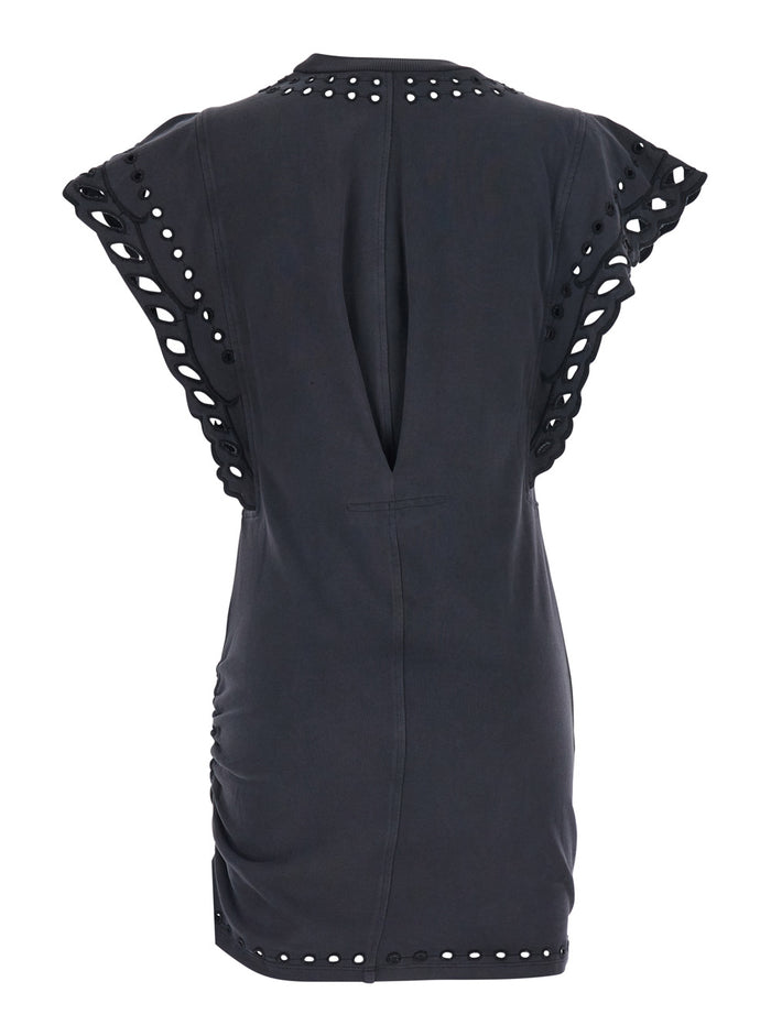 Black T-Shirt ORLANE-GC with Round Neck and Short Sleeves in Womens Cotton Dress