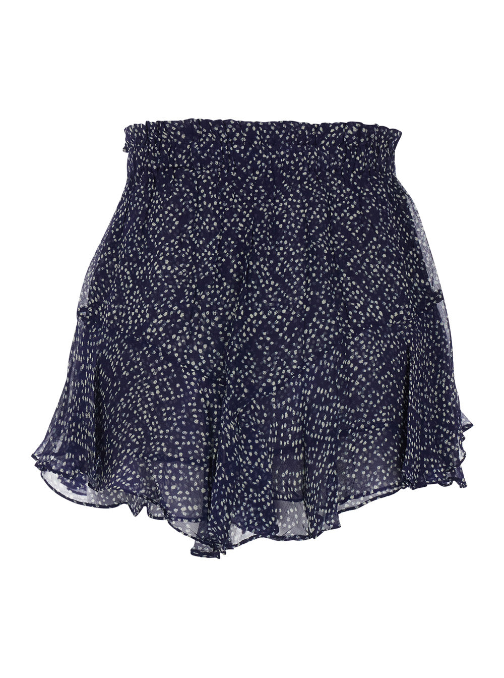 Sornel Blue Shorts With All-Over Floral Motif In Cotton Woman Blu And Bermuda